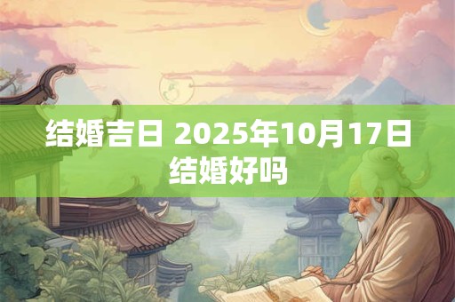 结婚吉日 2025年10月17日结婚好吗