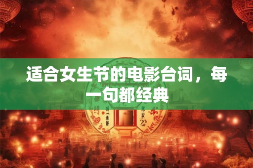 适合女生节的电影台词，每一句都经典