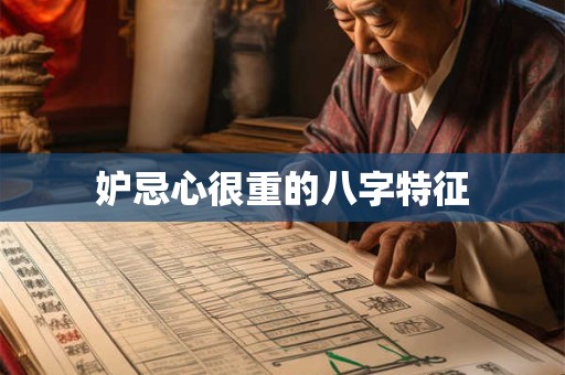 妒忌心很重的八字特征