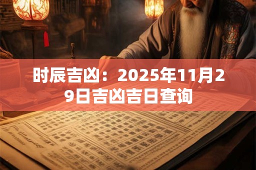 时辰吉凶：2025年11月29日吉凶吉日查询