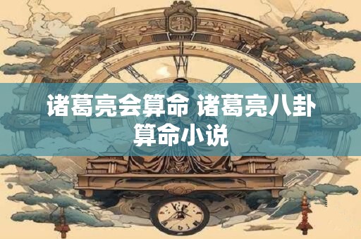 详细阅读:诸葛亮会算命 诸葛亮八卦算命小说 诸葛亮会算命 诸葛亮八卦算命小说