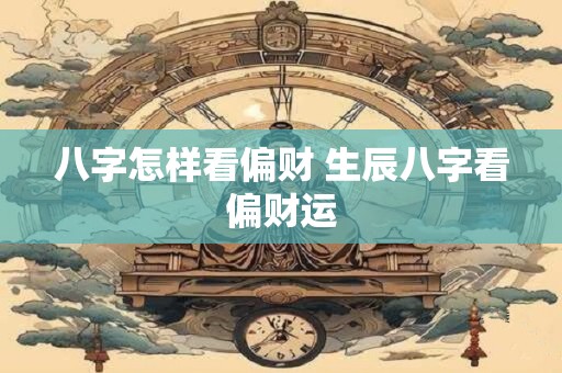 八字怎样看偏财 生辰八字看偏财运 八字怎样看偏财 生辰八字看偏财运