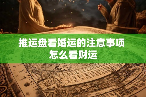推运盘看婚运的注意事项 怎么看财运