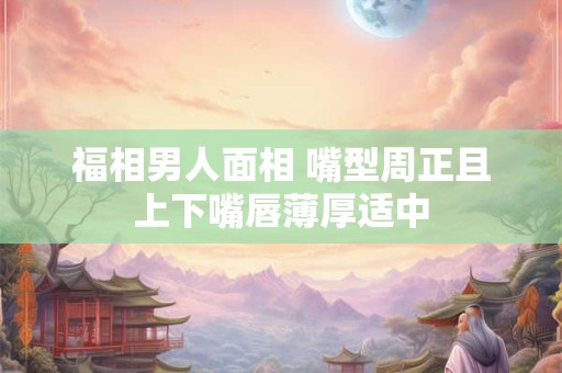 福相男人面相 嘴型周正且上下嘴唇薄厚适中