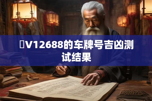 魯V12688的车牌号吉凶测试结果