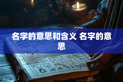 名字的意思和含义 名字的意思