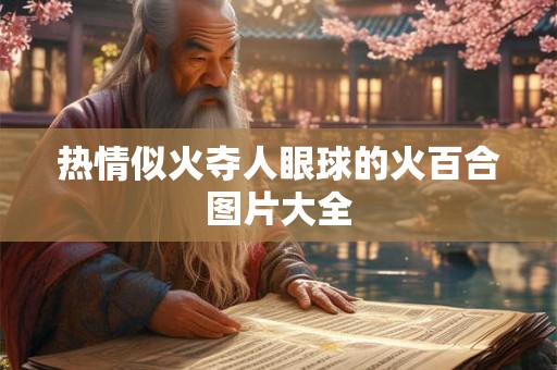 热情似火夺人眼球的火百合图片大全