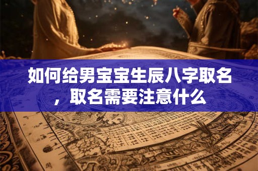 如何给男宝宝生辰八字取名，取名需要注意什么