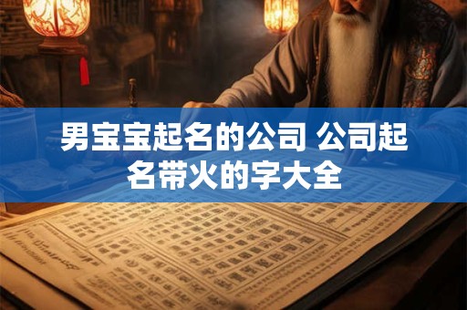 男宝宝起名的公司 公司起名带火的字大全