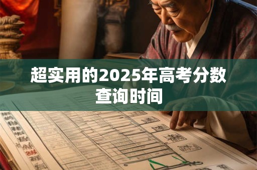 超实用的2025年高考分数查询时间