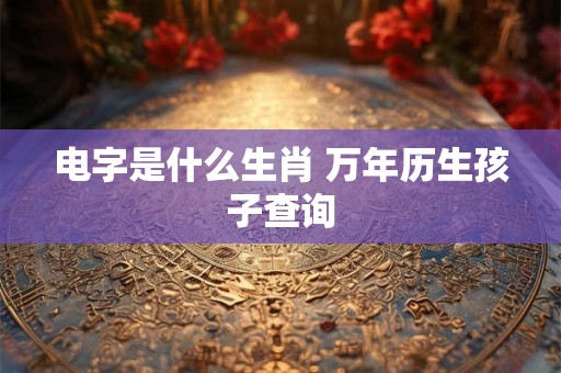 电字是什么生肖 万年历生孩子查询