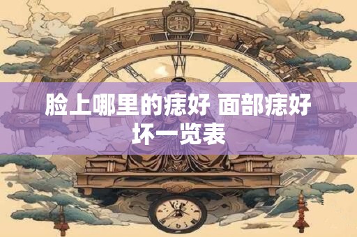 脸上哪里的痣好 面部痣好坏一览表
