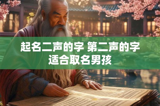 起名二声的字 第二声的字适合取名男孩