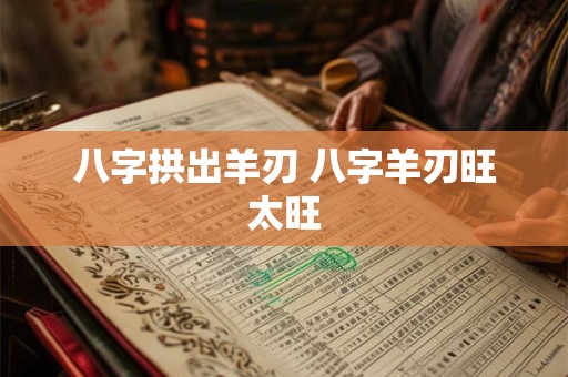 八字拱出羊刃 八字羊刃旺太旺