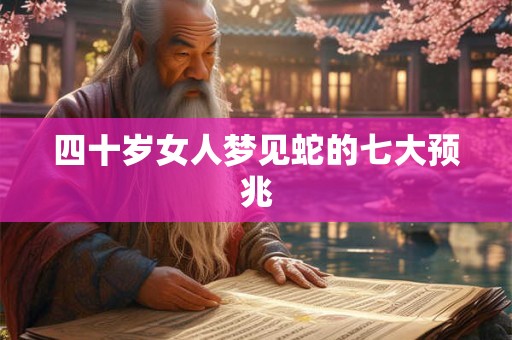 四十岁女人梦见蛇的七大预兆