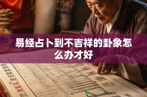易经占卜到不吉祥的卦象怎么办才好