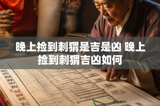 晚上捡到刺猬是吉是凶 晚上捡到刺猬吉凶如何