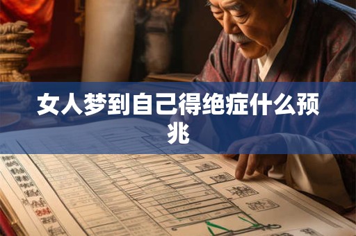 女人梦到自己得绝症什么预兆