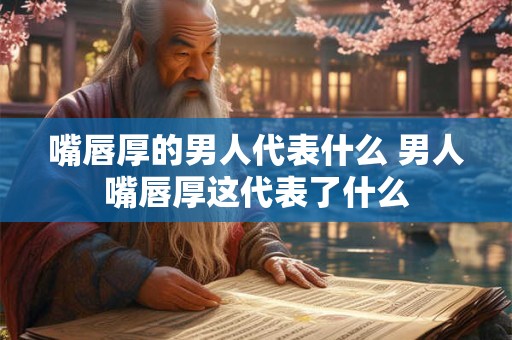 嘴唇厚的男人代表什么 男人嘴唇厚这代表了什么