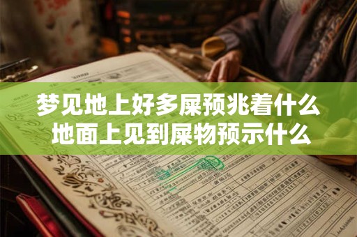 梦见地上好多屎预兆着什么 地面上见到屎物预示什么