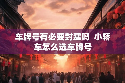 车牌号有必要封建吗  小轿车怎么选车牌号