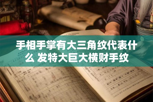 手相手掌有大三角纹代表什么 发特大巨大横财手纹