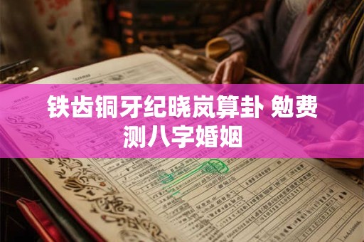 铁齿铜牙纪晓岚算卦 勉费测八字婚姻