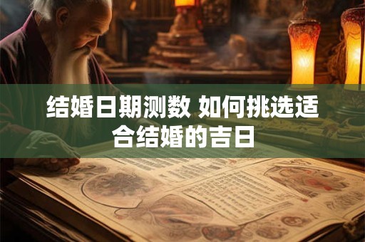 结婚日期测数 如何挑选适合结婚的吉日