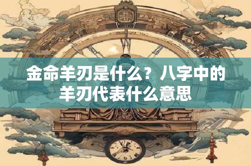 金命羊刃是什么？八字中的羊刃代表什么意思