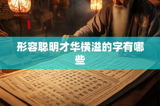形容聪明才华横溢的字有哪些