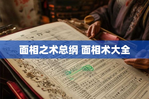 面相之术总纲 面相术大全