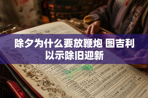 除夕为什么要放鞭炮 图吉利以示除旧迎新