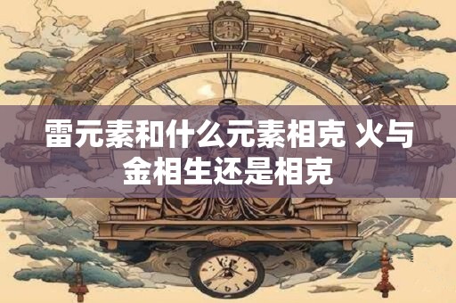 雷元素和什么元素相克 火与金相生还是相克