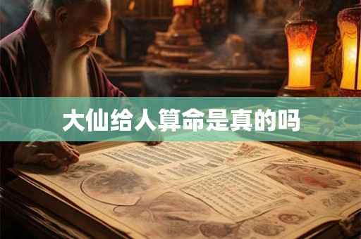大仙给人算命是真的吗