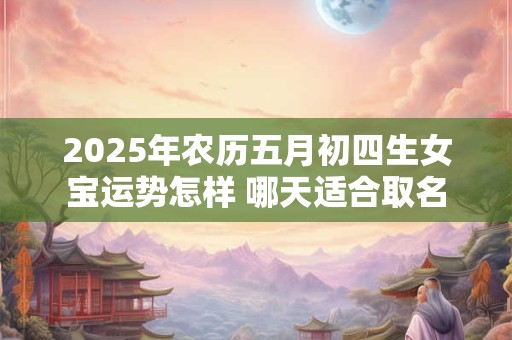 2025年农历五月初四生女宝运势怎样 哪天适合取名