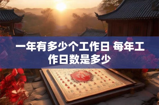 一年有多少个工作日 每年工作日数是多少