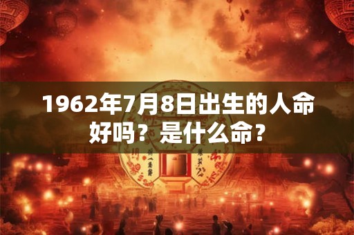 1962年7月8日出生的人命好吗？是什么命？