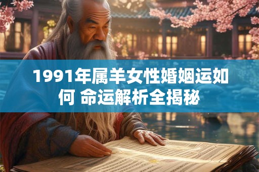 1991年属羊女性婚姻运如何 命运解析全揭秘