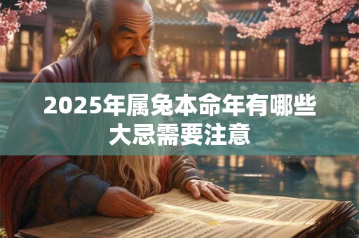 2025年属兔本命年有哪些大忌需要注意