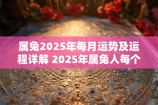 属兔2025年每月运势及运程详解 2025年属兔人每个月的运势如何运程有何详细解析