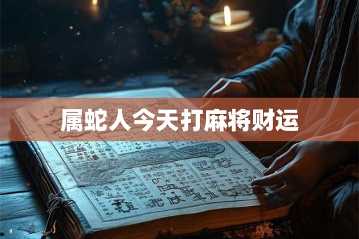 属蛇人今天打麻将财运