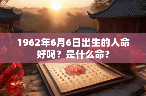 1962年6月6日出生的人命好吗？是什么命？