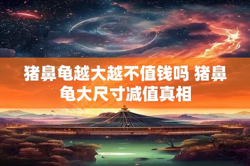 详细阅读:猪鼻龟越大越不值钱吗 猪鼻龟大尺寸减值真相 猪鼻龟越大越不值钱吗 猪鼻龟大尺寸减值真相