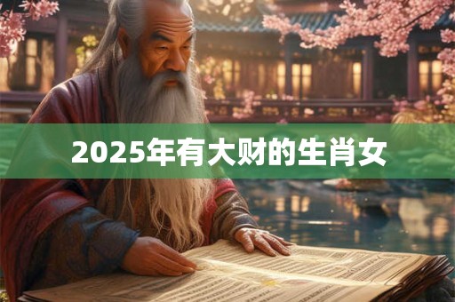2025年有大财的生肖女