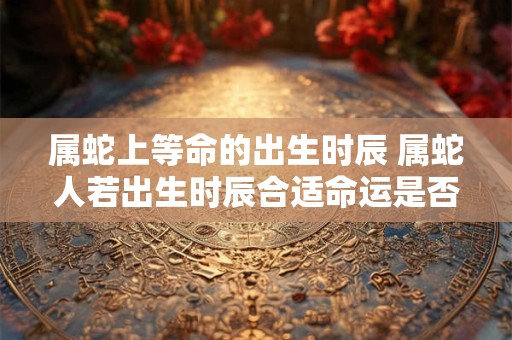 属蛇上等命的出生时辰 属蛇人若出生时辰合适命运是否更上一层楼