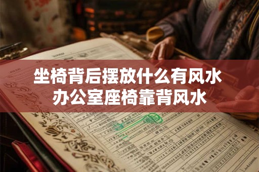 坐椅背后摆放什么有风水 办公室座椅靠背风水