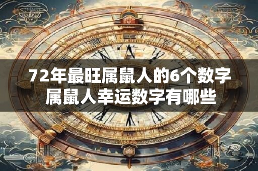 72年最旺属鼠人的6个数字 属鼠人幸运数字有哪些