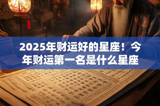 2025年财运好的星座！今年财运第一名是什么星座