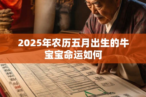 2025年农历五月出生的牛宝宝命运如何