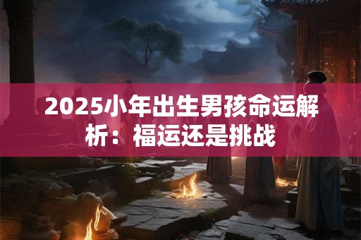 2025小年出生男孩命运解析：福运还是挑战